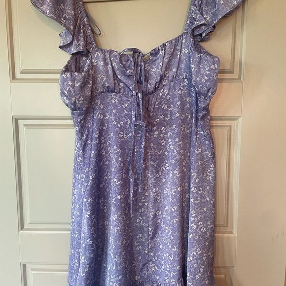 ZARA M floral purple mini dress - Picture 5 of 5